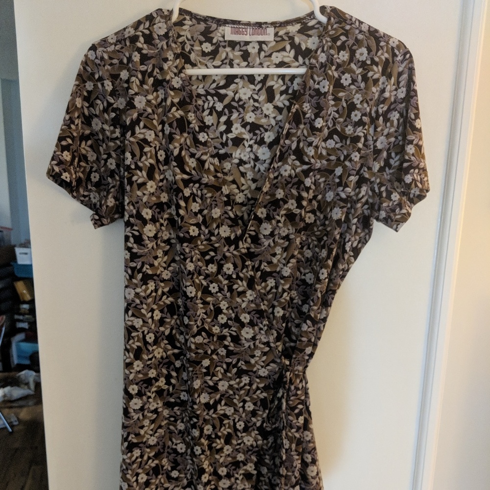 Maggie London 90's Wrap Dress